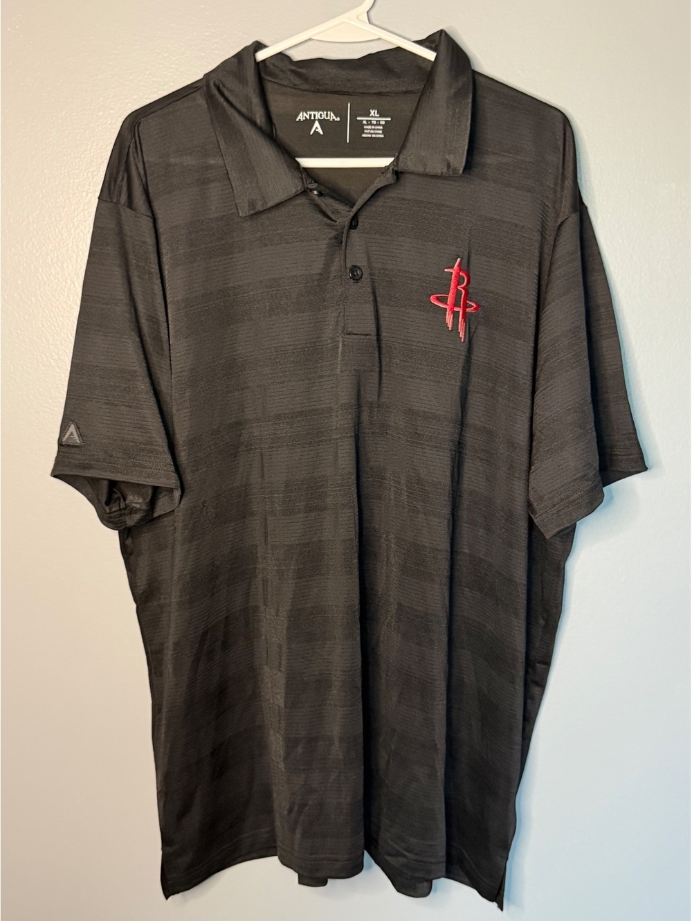 Antigua Houston Rockets Black Men's Polo Shirt XL